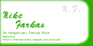 mike farkas business card